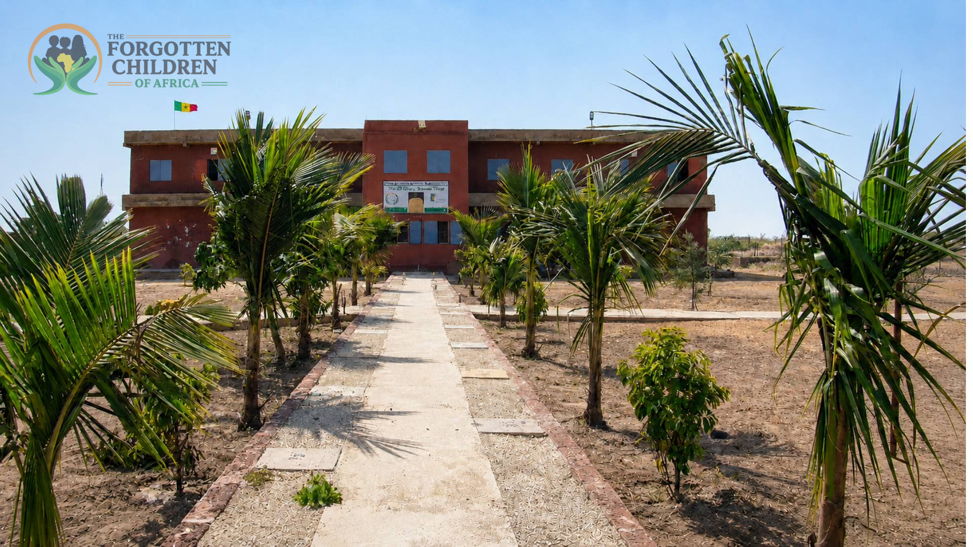 School campus main walkway