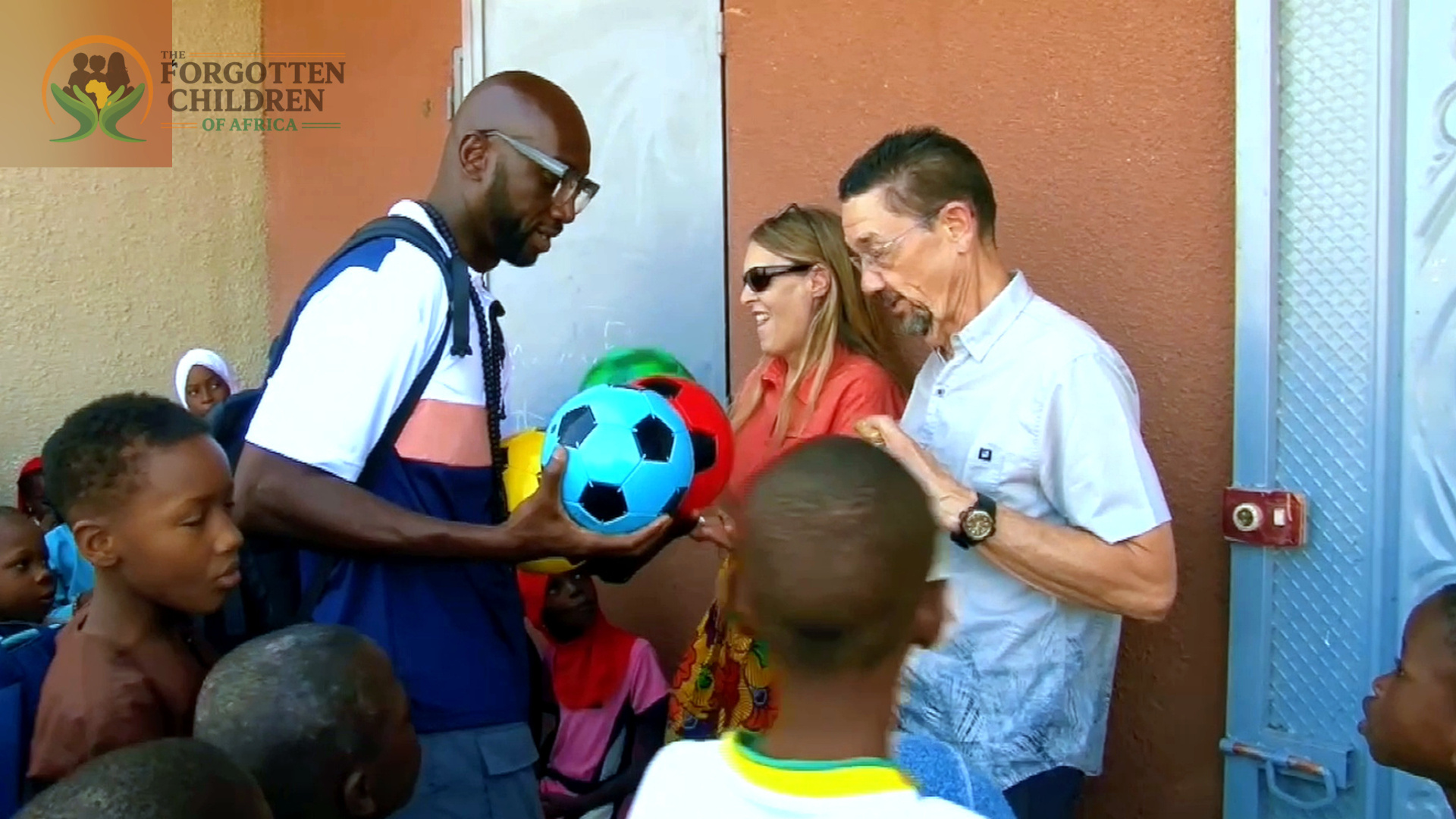 Soccer ball donation to children